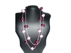 Handmade Moroccan Fabric Necklace "Sautoir" 